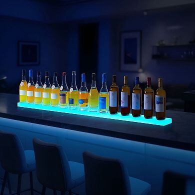 15-Bottle One-Tier Wine Rack for Home Bar with Remote and App Control