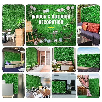 6-Pack Boxwood Hedge Wall Panels in for Indoor and Outdoor Privacy