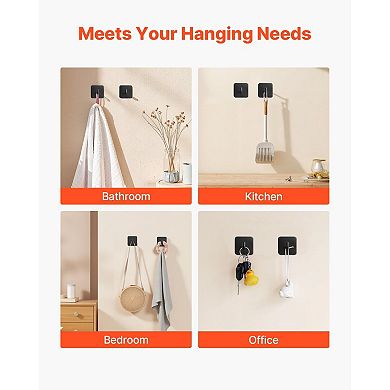 Stainless Steel Adhesive Wall Hook for Bathroom and Entryway