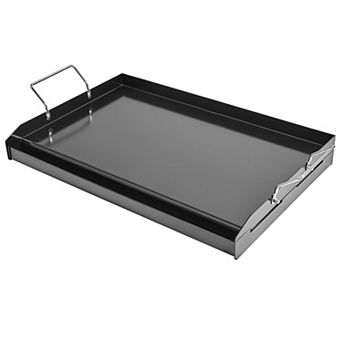 Carbon Steel Griddle for Gas and Electric Stovetops with Removable Handles