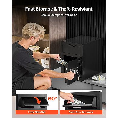 Front Drop Slot Depository Safe with Digital Keypad