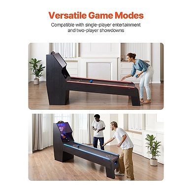 9-Foot Arcade Skeeball Table with Electronic Scoring and Multiple Play Modes