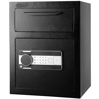 Compact Digital Deposit Safe with Emergency Key and Wall and Floor Mount