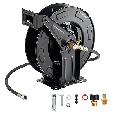 High-Pressure Hose Reel for Garage and Workshop with Anti-Tangle Design