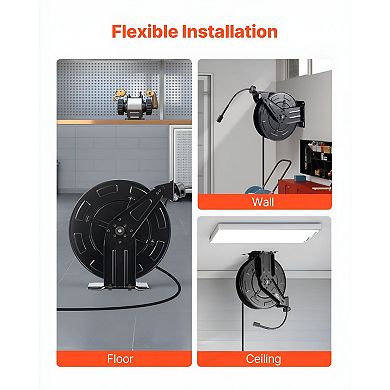 High-Pressure Hose Reel for Garage and Workshop with Anti-Tangle Design