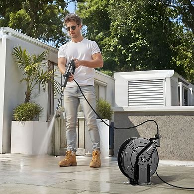 High-Pressure Hose Reel for Garage and Workshop with Anti-Tangle Design