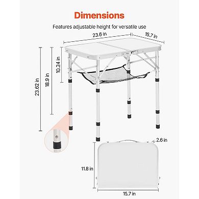 Multi-Purpose Foldable Table for Camping, Beach Trips, Picnics, or Home Use