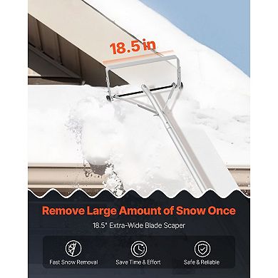 Adjustable Roof Snow Rake for Residential and Garage Use