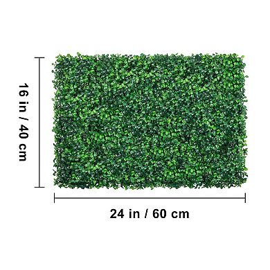 12-Pack Artificial Grass Wall Panels 24 x 16 in for Indoor and Outdoor Privacy