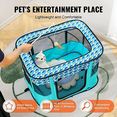 Foldable Pet Playpen for Cats, Dogs, and Small Pets, Indoor and Outdoor