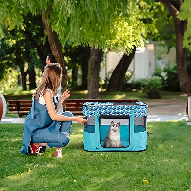 Foldable Pet Playpen for Cats, Dogs, and Small Pets, Indoor and Outdoor