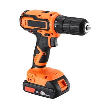 Cordless Drill Driver with Dual Speed, LED Light, and Ergonomic Handle
