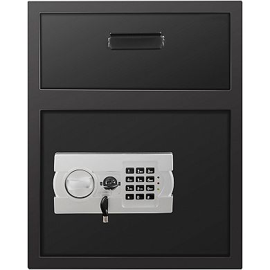 Electronic Drop Slot Depository Safe with Digital Keypad and Backup Keys