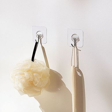 Adjustable Adhesive Wall Hook for Small Spaces in Bathroom or Bedroom