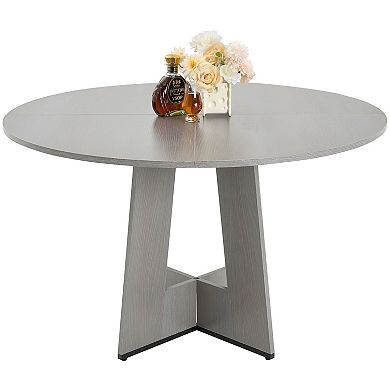 Compact Round Dining Table for Apartment or Home Office, Seats 46