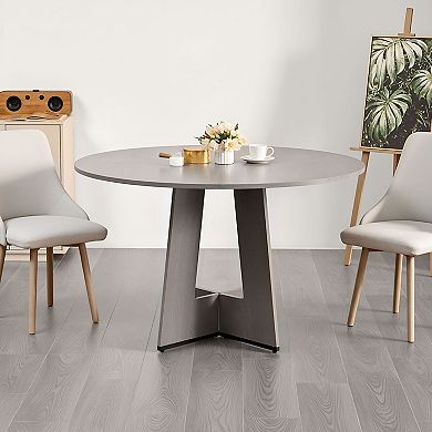 Compact Round Dining Table for Apartment or Home Office, Seats 46