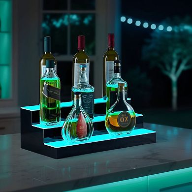 15-Bottle Countertop Wine Rack for Home Bar with Remote and App Control