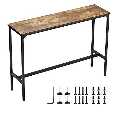 Modern Pub Table with Footrest for Kitchen or Dining Room