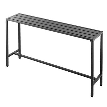 Patio Bar Table for 24 with Galvanized Steel Top