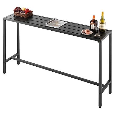 Patio Bar Table for 24 with Galvanized Steel Top