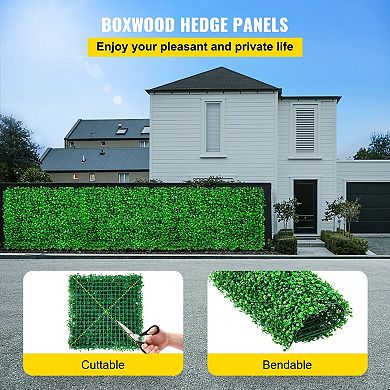 24-Pack Boxwood Hedge Wall Panels for Indoor and Outdoor Privacy