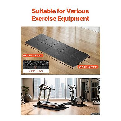 Foldable Walking Pad Mat for Ellipticals, Home Gyms, and Compact Machines