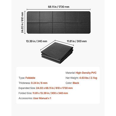 Foldable Walking Pad Mat for Ellipticals, Home Gyms, and Compact Machines