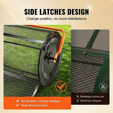 Adjustable Handle Garden Spreader for Soil, Fertilizer, and Lawn Amendments