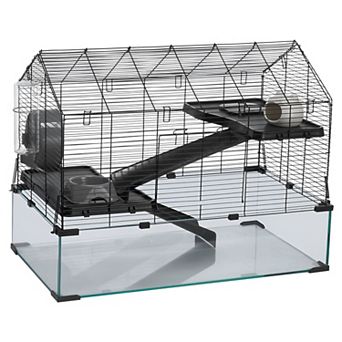 Compact Hamster Cage with Ventilation Holes, Washable Panels, Easy Assembly