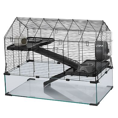 Compact Hamster Cage with Ventilation Holes, Washable Panels, Easy Assembly