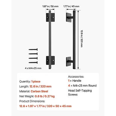 Barn Door and Gate Handle Industrial Pull for Indoor Outdoor Use