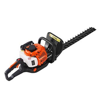 Gas-Powered Hedge Trimmer for Shrubs and Hedges with Adjustable Cutting Head
