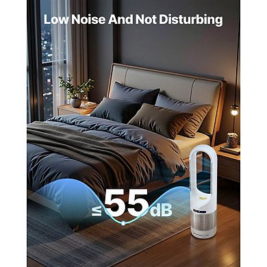 All-Season Tower Fan with HEPA Filter and Touch Control
