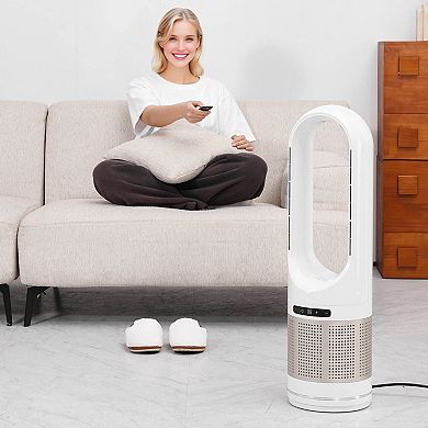 All-Season Tower Fan with HEPA Filter and Touch Control