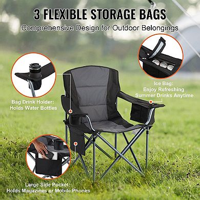 Folding Camping Chair for Camping, Tailgates, Fishing, and Backyard Use
