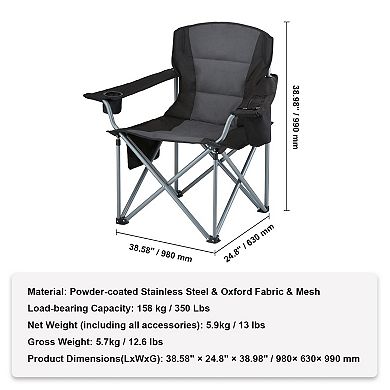 Folding Camping Chair for Camping, Tailgates, Fishing, and Backyard Use
