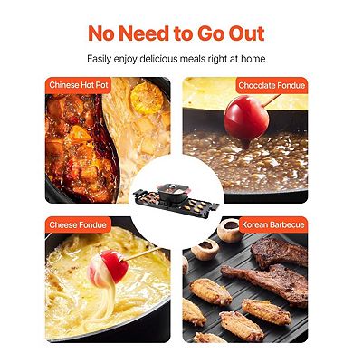 3.25L Electric Hot Pot and Grill Combo with Dual Knobs, Non-Stick