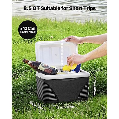 8.5QT Portable Cooler for Picnics, Camping, Beach Trips