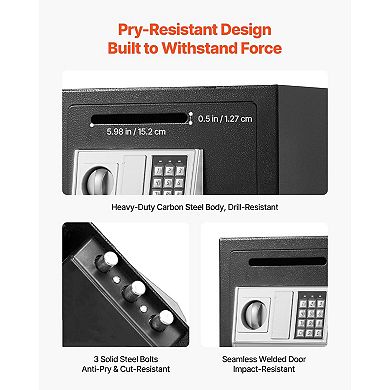 Front Drop Slot Depository Safe with Digital Keypad