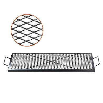 Fire Pit Grill Grate with Handle for Camping and Backyard Use