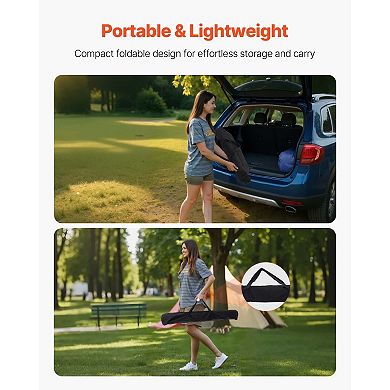 Adjustable Folding Camping Table 47 in for Picnics, Tailgates, RVs, and Outdoor Use