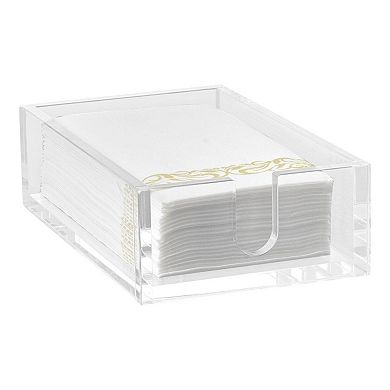 Compact Acrylic Napkin Holder for Tables, Counters, or Vanities
