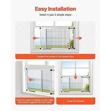 Adjustable Fiberglass Window Screen, Blocks Insects & Lets in Light