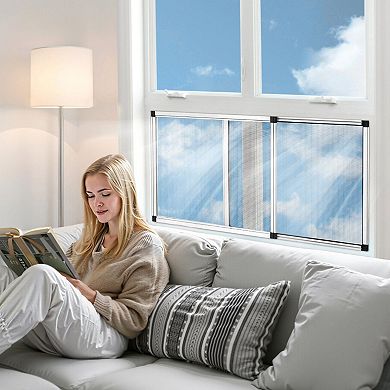 Adjustable Fiberglass Window Screen, Blocks Insects & Lets in Light