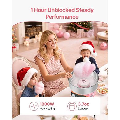 Electric Cotton Candy Maker for Parties with Food-Grade Stainless Steel Plate