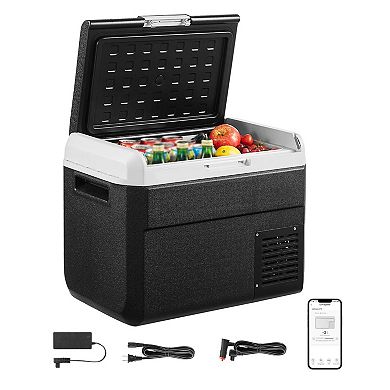 31.7QT Portable Car Refrigerator Freezer, Rapid Cooling, Dual-Power