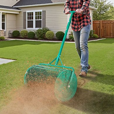 Dual-Purpose Lawn Spreader Push or Tow for Seed, Fertilizer, Compost