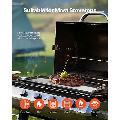 32" Griddle for Gas Grills and Stovetops Even Heat Carbon Steel Cooking Surface