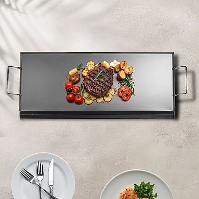 32" Griddle for Gas Grills and Stovetops Even Heat Carbon Steel Cooking Surface