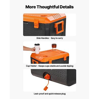 63QT Portable Cooler for Food and Drinks, Thick Insulation, Lightweight Design